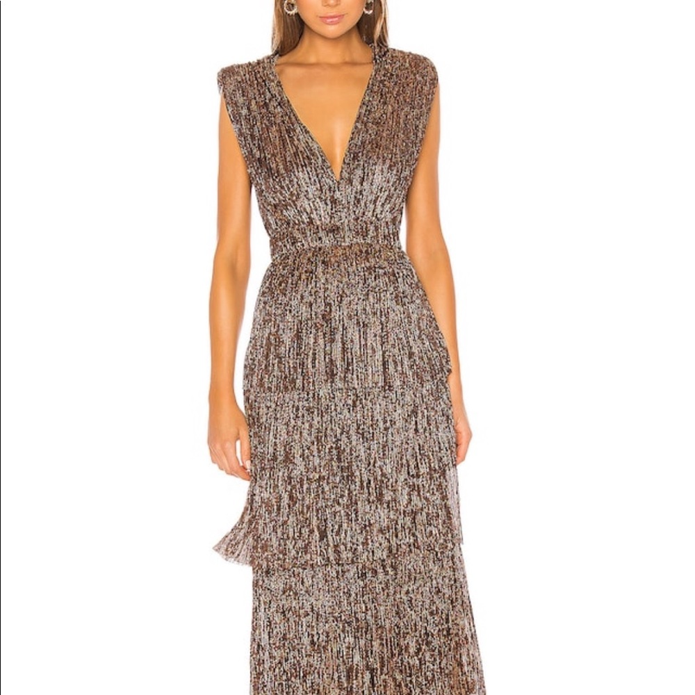 SABINA MUSAYEV Skylar Dress Bronze NWT